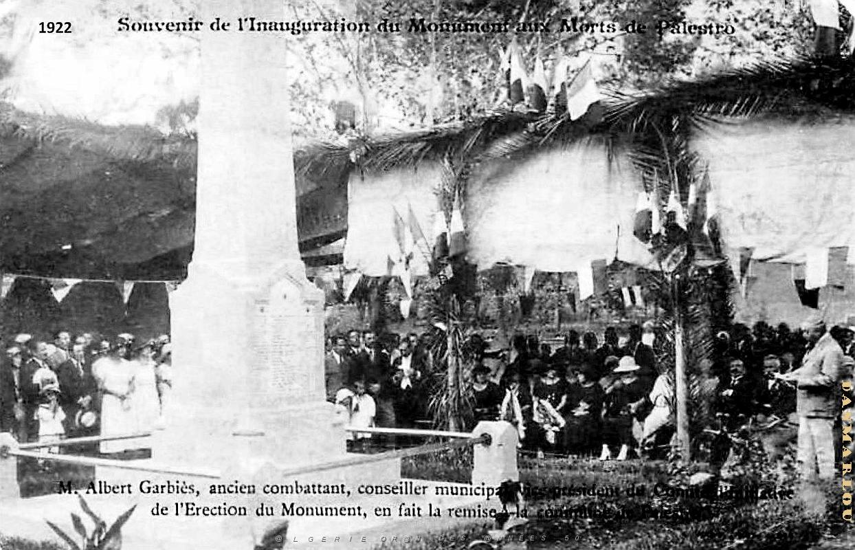 Palestro - Monument aux Morts - Inauguration - 1922.jpg